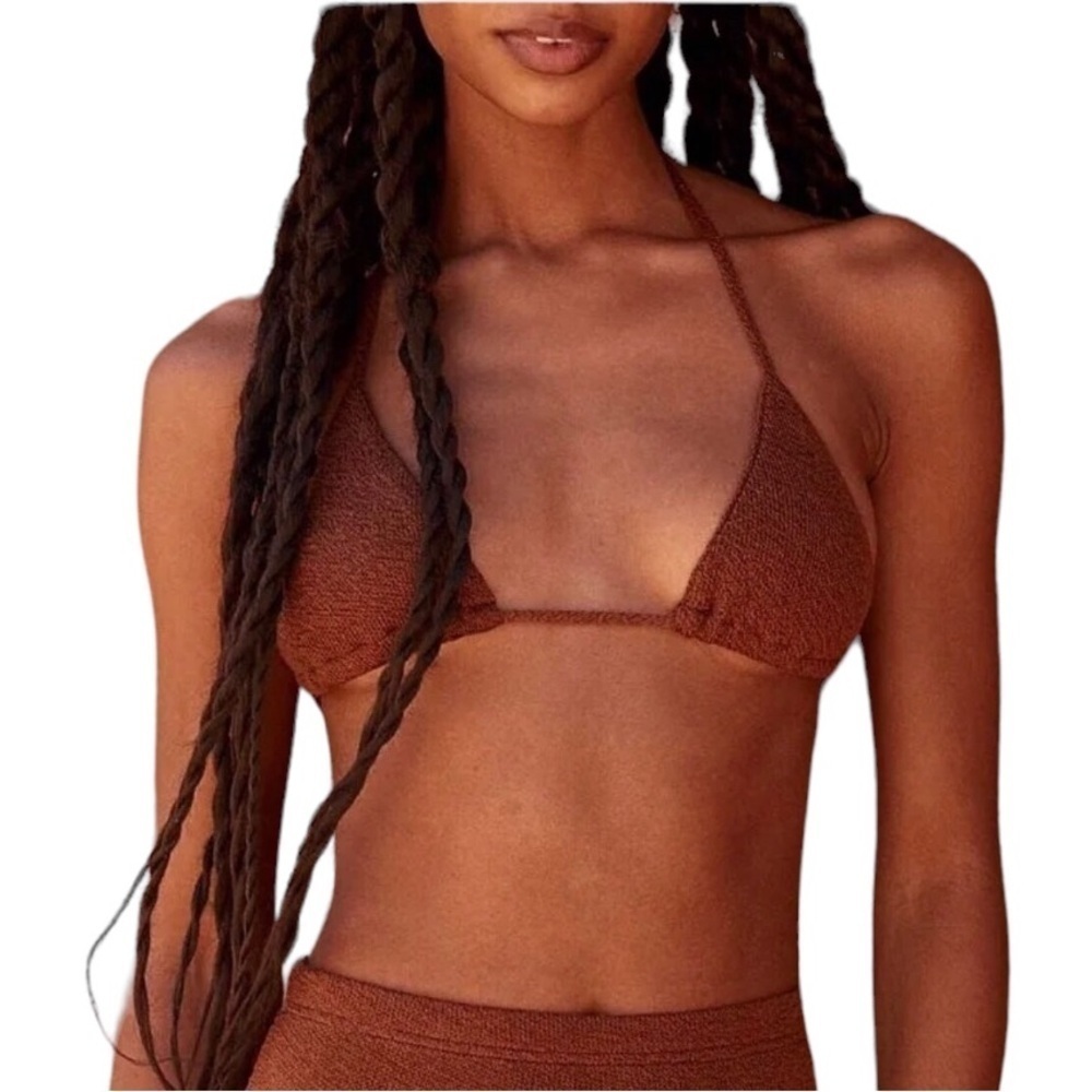 Savannah Morrow Top Triangle Knit Bronze Brown — image 7 of 8